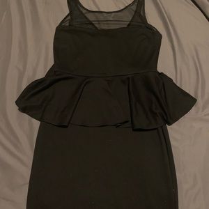 Mesh peplum dress